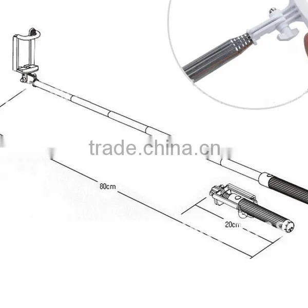 2015 Hot New Cable Take Pole Selfie Stick, Wired Selfie Stick photo-3