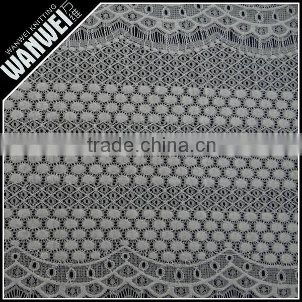 The Great Wall Flower Type Crochet Resilient Hollow Yarn Fabric Print Customed Color Nylon Spandex Lace Fabric Hot Selling 5023