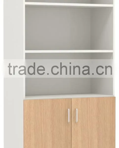 Office Wooden Filling Cabinet Locking Wood Storage Bookcase