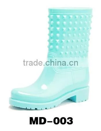 Women Fashion Clear PVC Rain Boots MD-001 photo-3