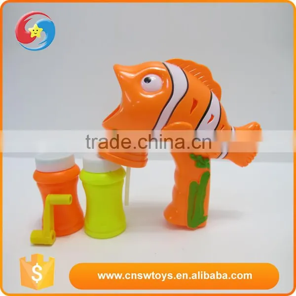 New Design Small Plastic Cute Fish Shaped Animal Soap Blowing Bubble Gun Toys photo-2