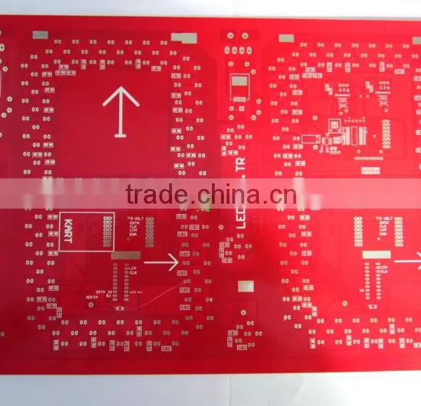 6 Layer red solder mask PCB 1oz copper IMS