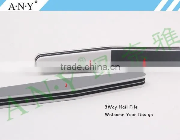 Nail Art Manicure Polishing Using Grey Sponge 3 Way Korea Paper Nail File photo-2