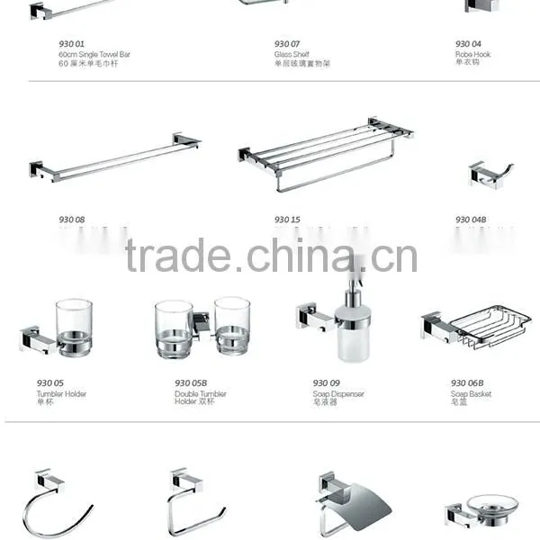 Wall Mount Brass Paper Holder Square Bathroom Toilet Paper Rail 93003 photo-6