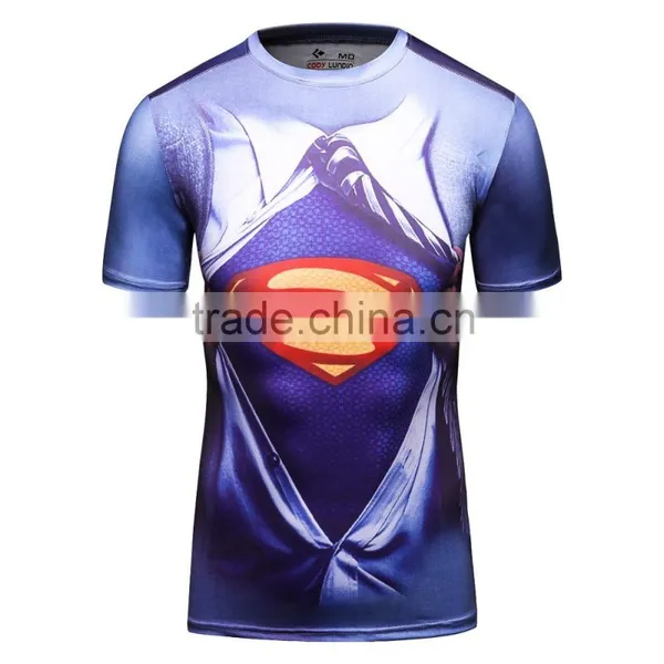Women Custom Fashion T-shirt 3d Sublimation Printing Polyester t Shirt 2016 Wholesale Men Clothing photo-3