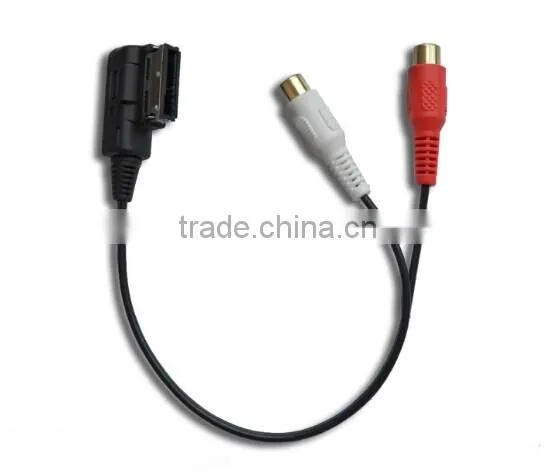 Audi AMI MMI 2RCA Aux Cable Fit 2009 UP MMI 2G 3G system