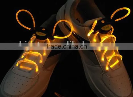 LED Light up Shoelaces Flash Shoestrings-Orange photo-3