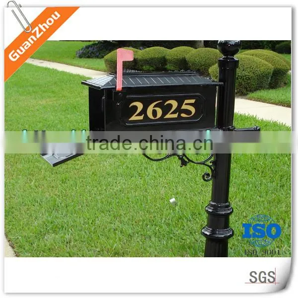 European-style Villa Outdoor Garden Rain Proof Retro Black Mailbox Aluminum Die Casting Mailboxes photo-3
