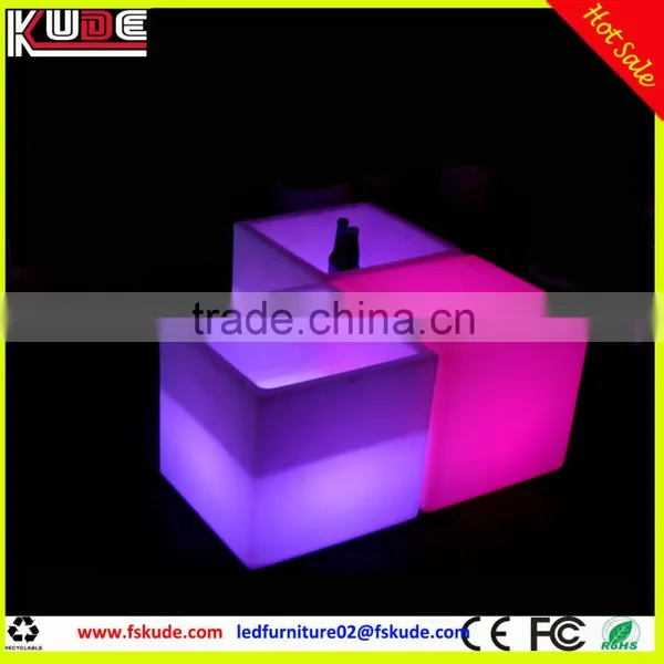 Rechargeable Ice Bucket LED Bar Furniture /LED Cube Cooler/ Ice Buckets Indoor or Outdoor L40*W40*H40CM photo-5