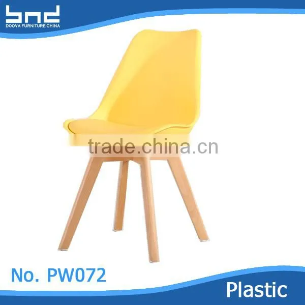Wholesale Modern High Plastic Bar Chairs With Wood Legs photo-4