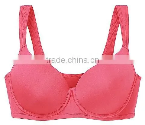 Hot Sell Ladies Popular Underwear Solid Microfiber Soft Comfortable Supported Sport Bra photo-2
