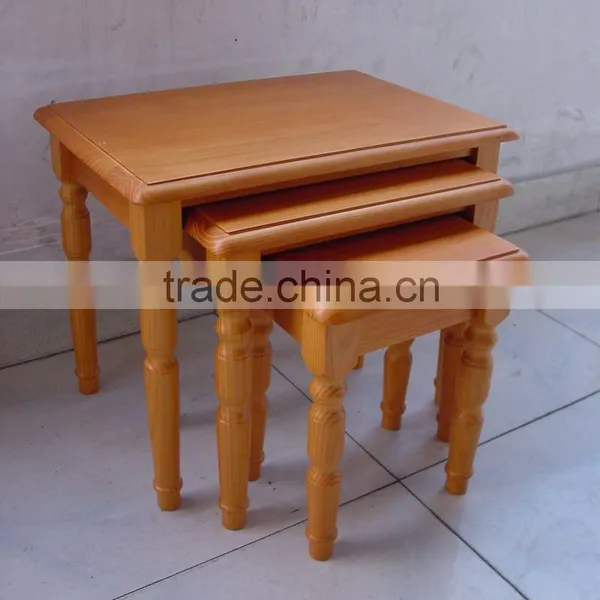 LT134 3PCS Wooden Nesting Table Set for Home Use
