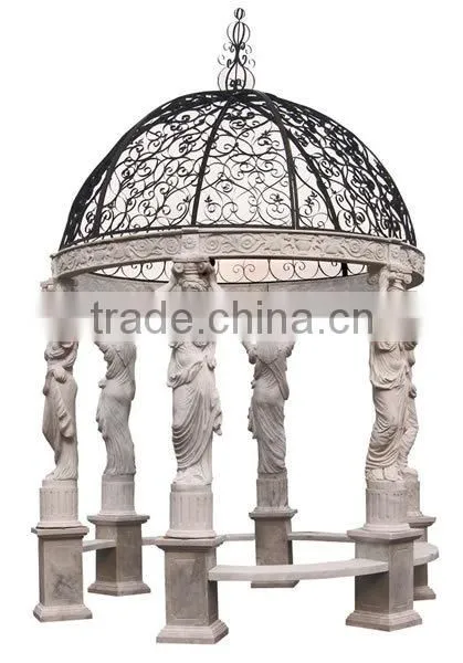 China Competitive Price Natural Stone Angle Wings Pavilion Design for Landscape photo-2