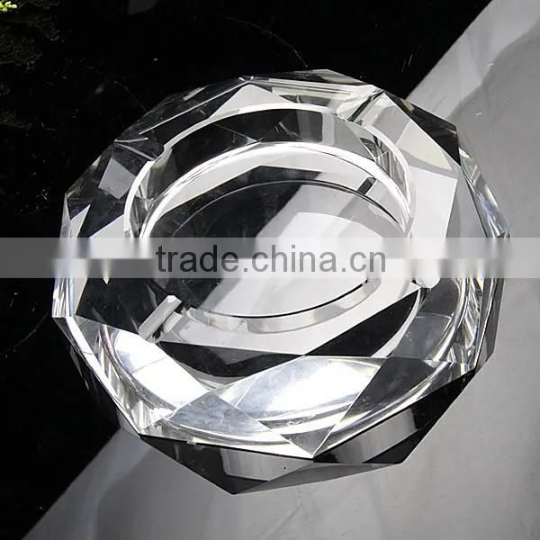 Eight-angled Crystal Glass Ashtray Glass Cigar Smoking (R-0954 photo-3