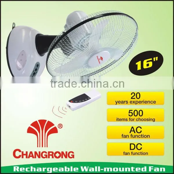 16 Inch Electric Wall Fan With Rechargeable Battery Hot Sale in
