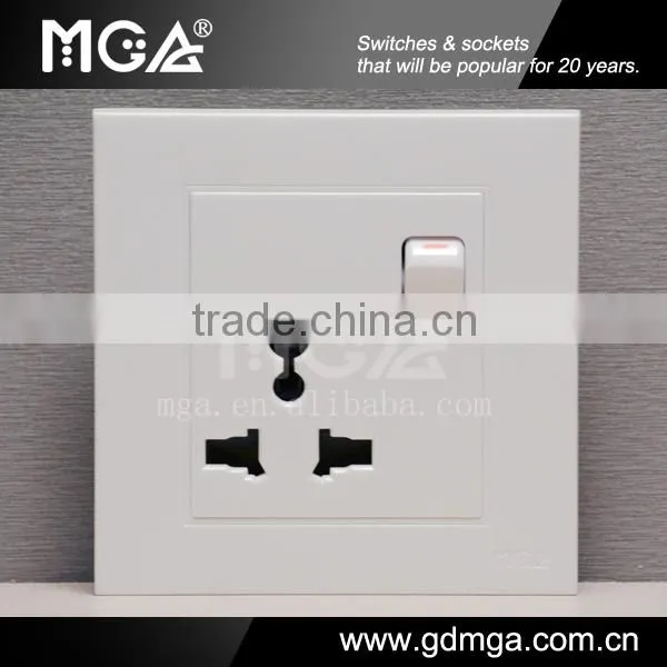16A Switched Multifunction Socket & Wall Switch Socket
