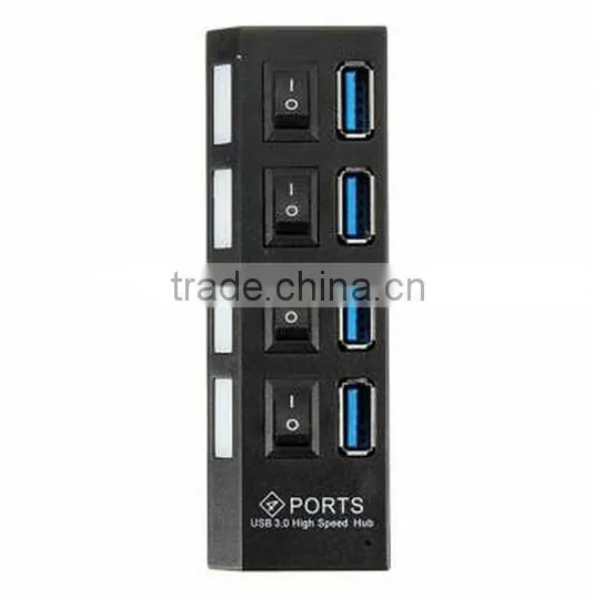 4 Ports USB 3.0 HUB / 4 Ports Hub Speed 5Gbps for PC Laptop / USB Hub On/off Switc photo-5