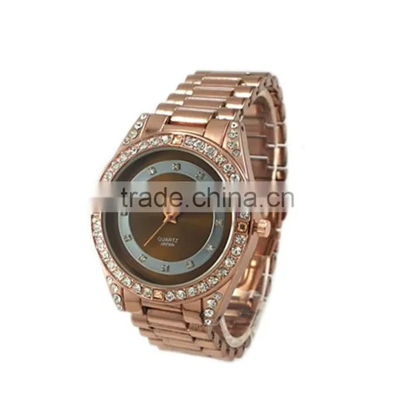 New Models New Look a Ring on the Dial Design Diamond Alloy Watches Lady Wristwatch photo-2