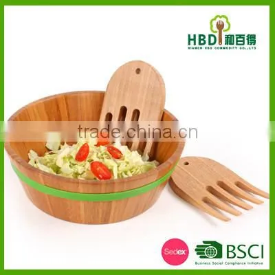 High Quality Bamboo Bowl,bamboo Salad Bowl With Server photo-4