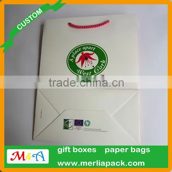 Food Carrier Bags Thick Pink PP Rope Handles Bag Tourism Shopper Bags photo-2