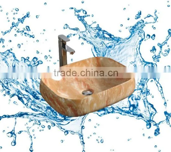High Quality Hand Painted Solid Surface Kitchen Sinks Wholesale photo-4