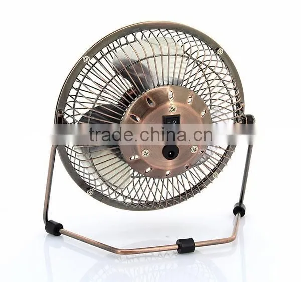 Portable Bronze 6 Inch Metal Mini Fan Usb photo-5