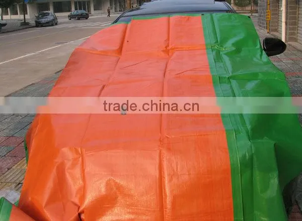 Orange/blue Anti-uv pe Lamination Tarpaulin Sheet photo-2