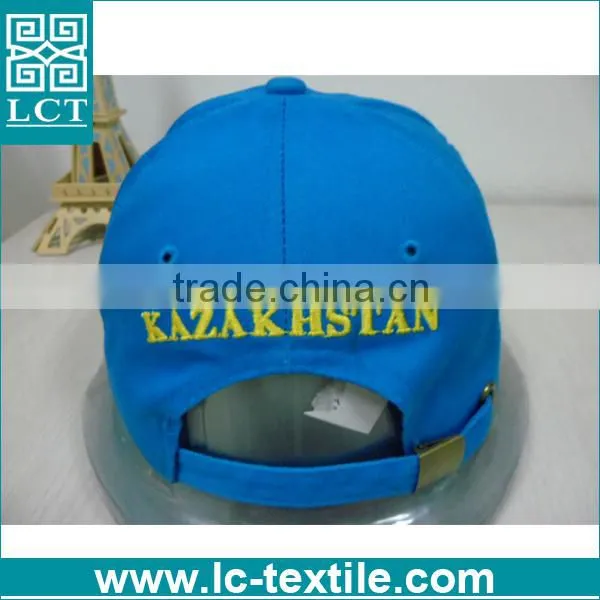 LCTN1837 Navy Blue Leather Brim Baseball Cap for Kazakhstan photo-3