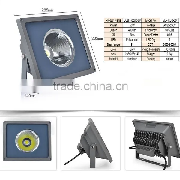 2016 New Cob 50w Led Flood Light 90 Degree Led Projector 6000 Lumens photo-3