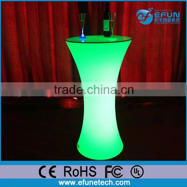 Led Light up Bar Furniture, Plastic Rgb Color Change Led Light up Cocktail Table photo-3
