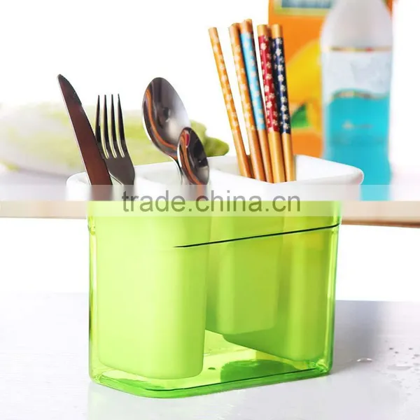 Colorful Square Drop Chopstick Plastic Cage Chopstick And Spoon Set Drain Racks Thickening Chopstick Storage Boes photo-4