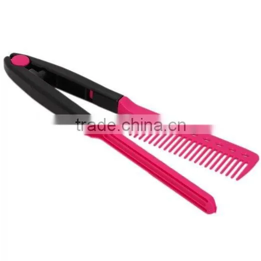 2016 NewHair Straightener Hairdressing Salon Straightening Brush Folding V Comb photo-2