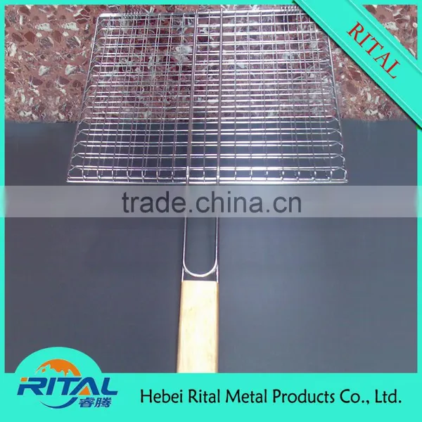 Welded Stainless Steel Barbecue Tools Roast Barbecue Mesh Tool with Hand