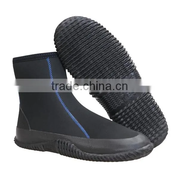 Mens Neoprene Diving Boots With YKK Zipper