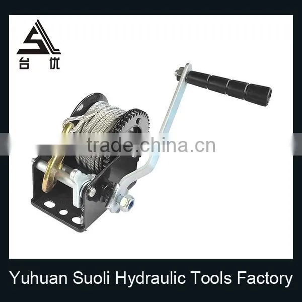 Manufacturing 1200lbs Galvanized Heavy Duty Auxiliary Winch With Wire Rope photo-2