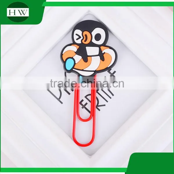 Office Stationery Personalized Plastic Pvc Cartoon Paper Clip Holder photo-5