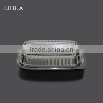 PS Black Base BOPS Clear Lid Plastic Take Out Food Container Box for Sushi,Salad,Fruit,Vegetable,Dessert,Cold Dish Packaging photo-5