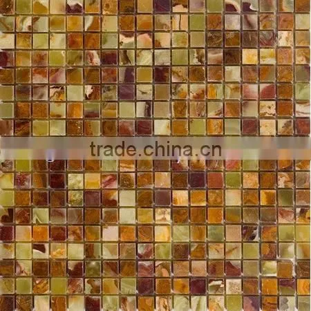 BEAUTIFULL CUSTOM MADE MULTI GREEN ONYX MOSAIC TILES COLLECTIONS photo-5