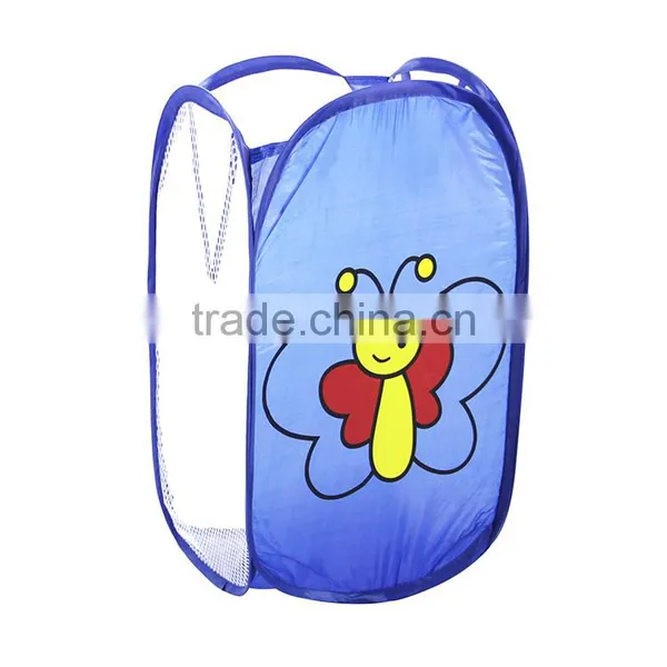 Storage Nylon Cartoon Foldable Nylon Woven Pop-Up Hamper/clothes Laundry Basket photo-2