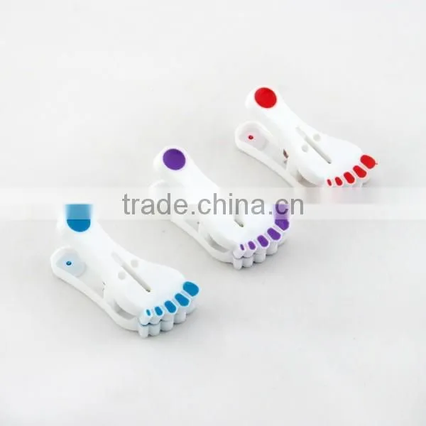 12PCS Plastic Foot Sharp Mini Clothespin photo-3