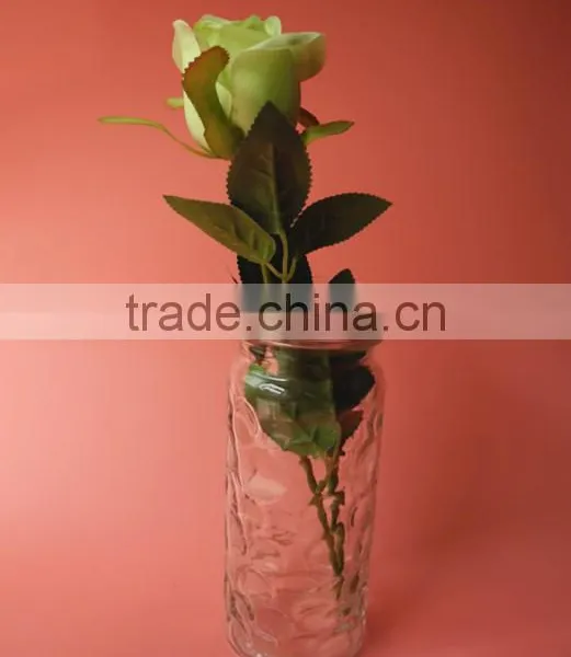 Clear Relief Pillar Glass Flower Pot photo-3
