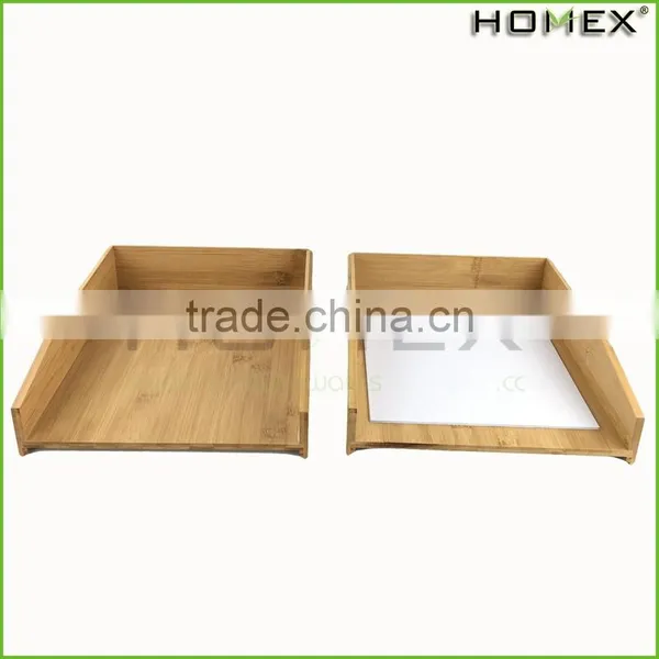 Bamboo Office Paper Tray for a4 Paper File Homex-BSCI photo-2