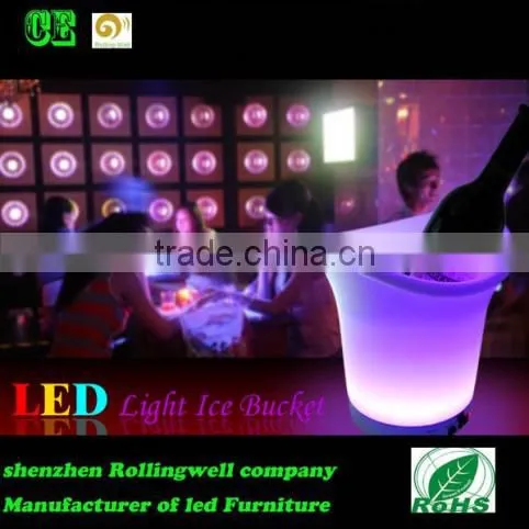 LED Ice Bucket Champagne Ice Bucket /modern Coffee Table Glass Cube Coffee Table photo-3