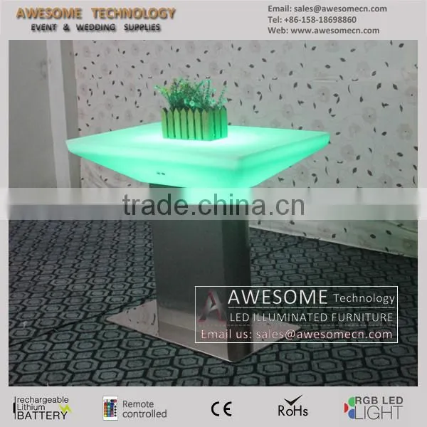 Metal Frame Led Plastic Coffee Table photo-4