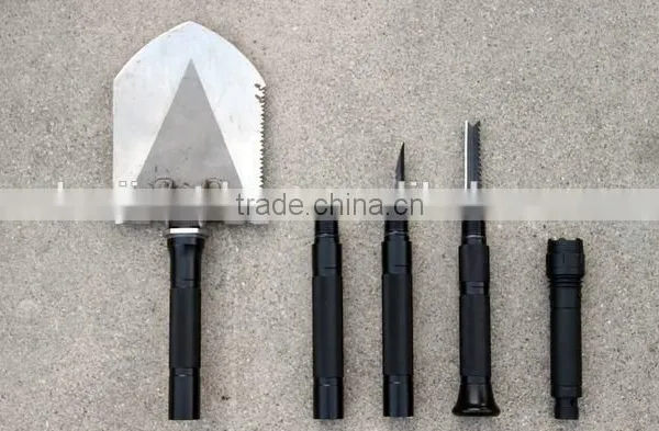 New Multifunction Emergency Rescue Product Shovel Knife Hoe Flashlight photo-4