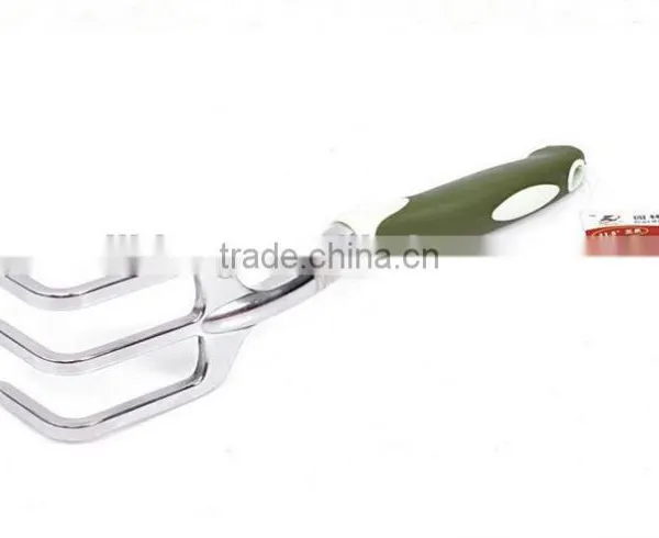 Three Teeth Mini Garden Hand Metal Rake photo-5