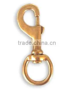 1-1/8" Solid Brass Hook, High Quality Solid Brass Swivel Eye Snap Hook photo-5
