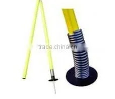 Football Slalom Pole With Spring & Stand Collapsible