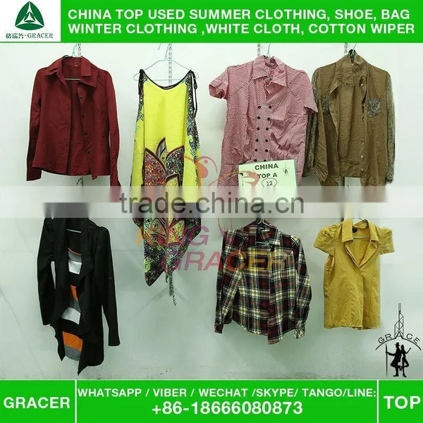 Stock Recycling Hot Sale In Uk Small Bales Unsorted Cotton Blouse Second Hand Cream Clothes photo-3