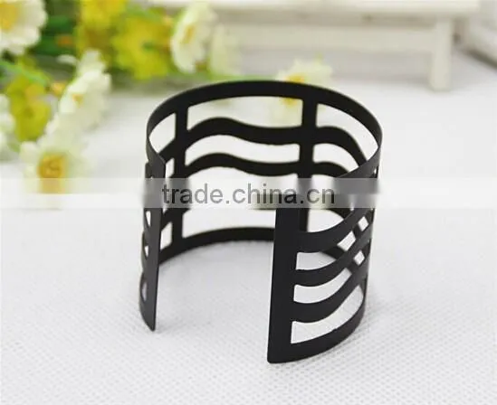 yi wu Black Metal Bangle Jewelry Sexy Lady's Punk Style Gold Hollow Bangle Arm Cuff From yi wu photo-4
